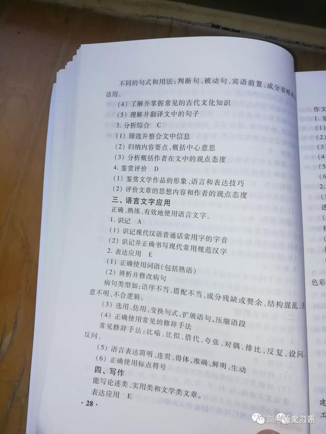 语文高考题型就是这样的