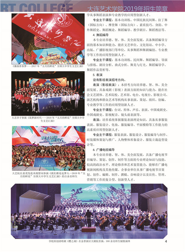 2019年大連藝術(shù)學(xué)院招生簡章
