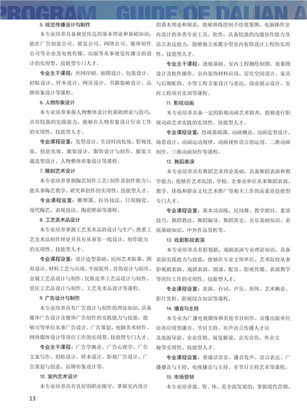 2019年大連藝術(shù)學(xué)院招生簡章