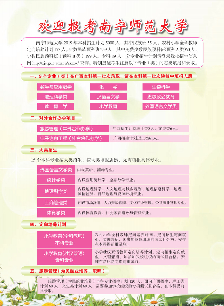 2019年南寧師范大學(xué)報(bào)考指南