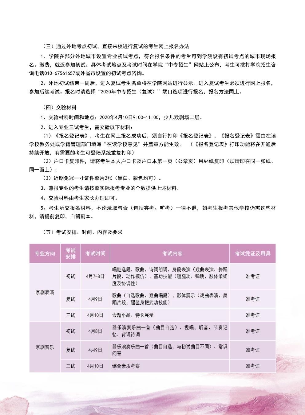 2020年北戏中专招生简章
