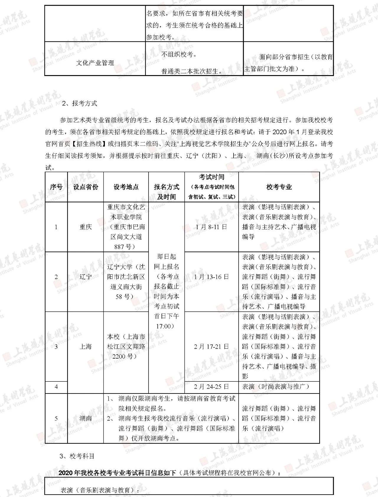 2020年上海視覺藝術(shù)學(xué)院招生簡章