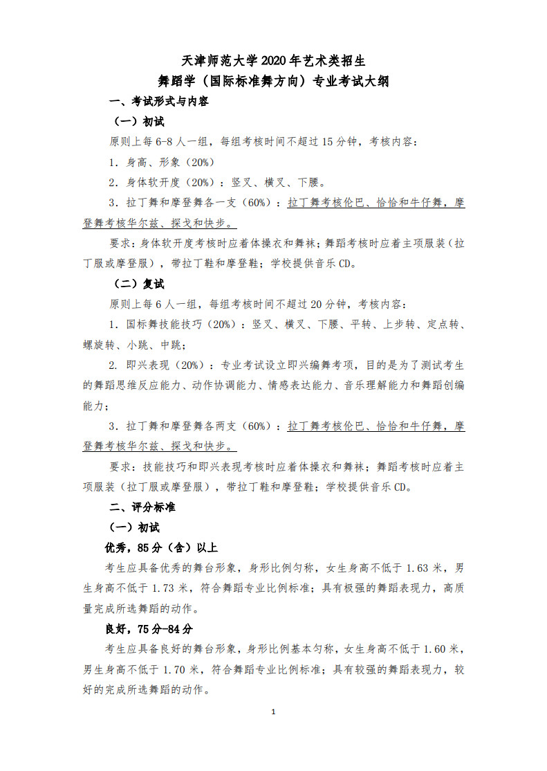 2020年天津師范大學藝術(shù)類招生?？伎荚嚧缶V