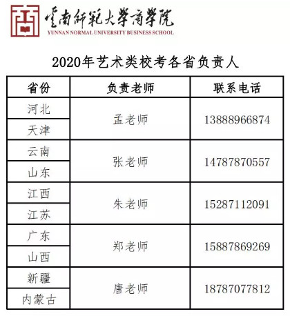 2020年云南师范大学商学院山东省艺术类专业校考1月13日开始报名