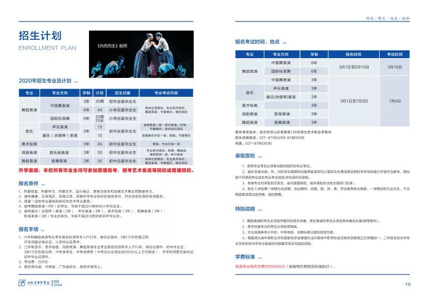 湖北省藝術學校2020年招生簡章