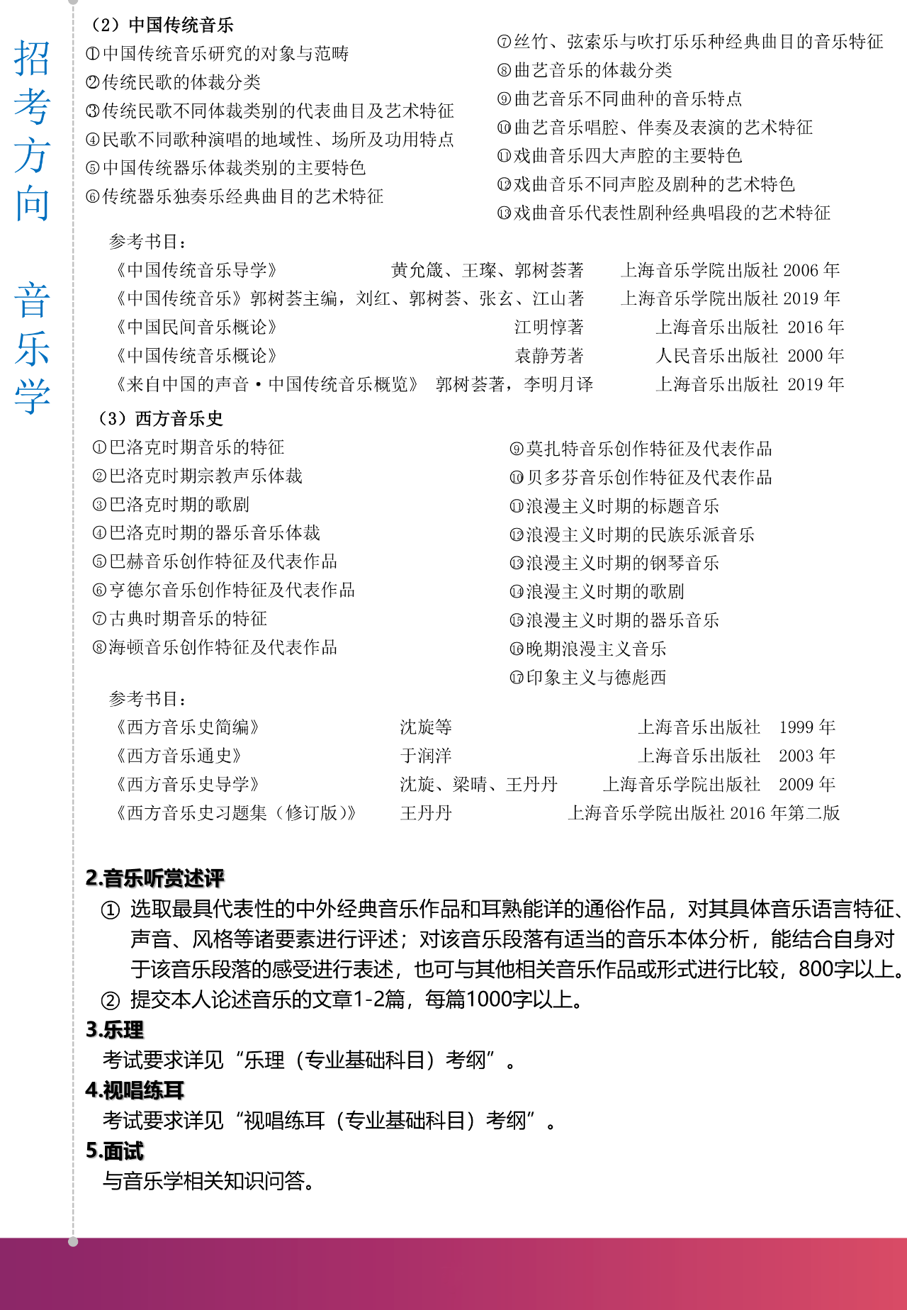 2020上海音乐学院本科艺术类专业招生简章调整版