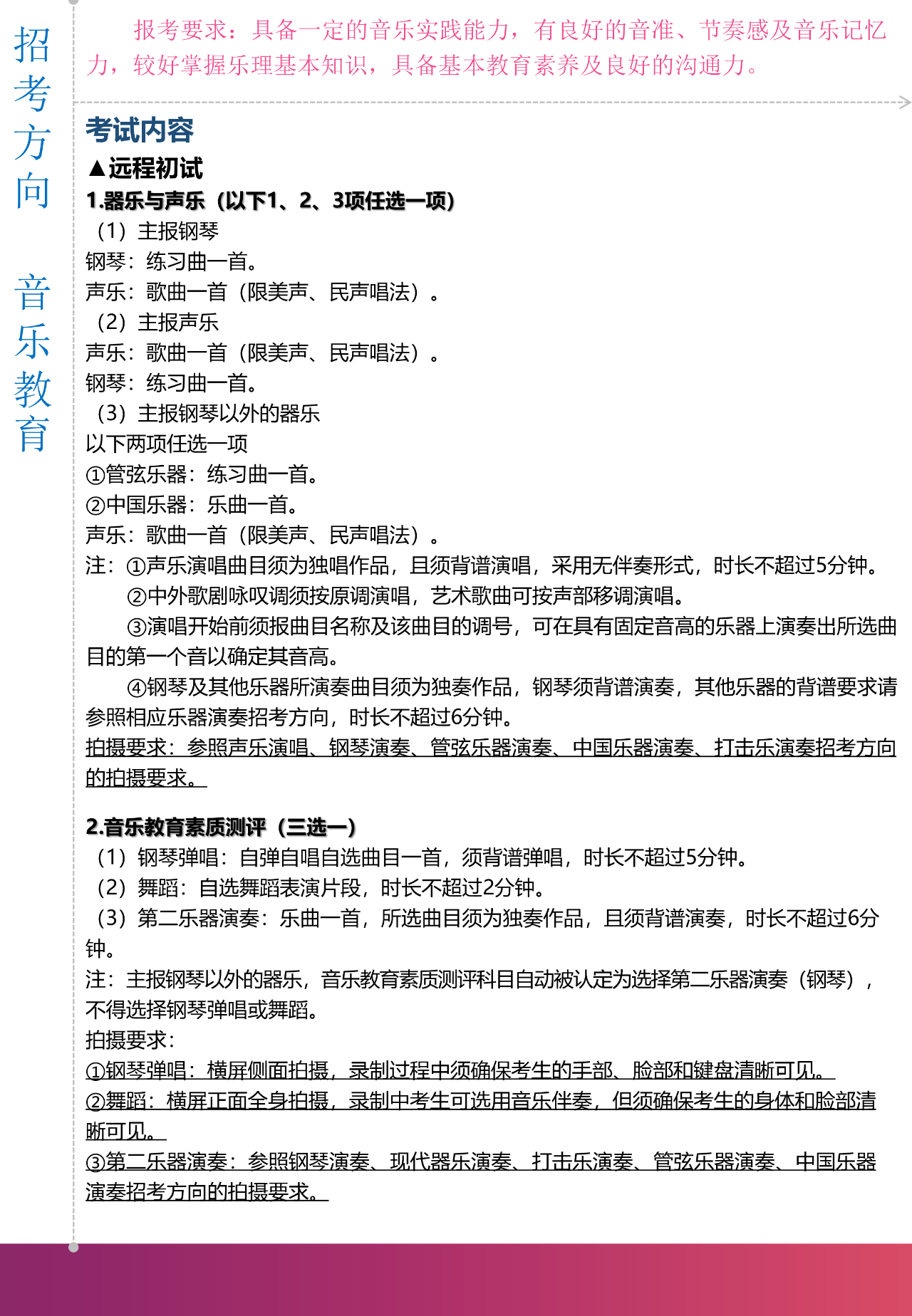 2020上海音乐学院本科艺术类专业招生简章调整版