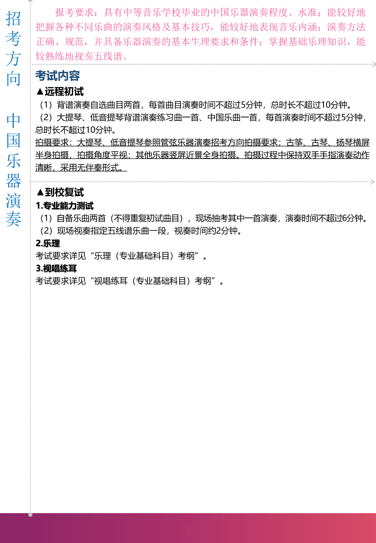 2020上海音乐学院本科艺术类专业招生简章调整版