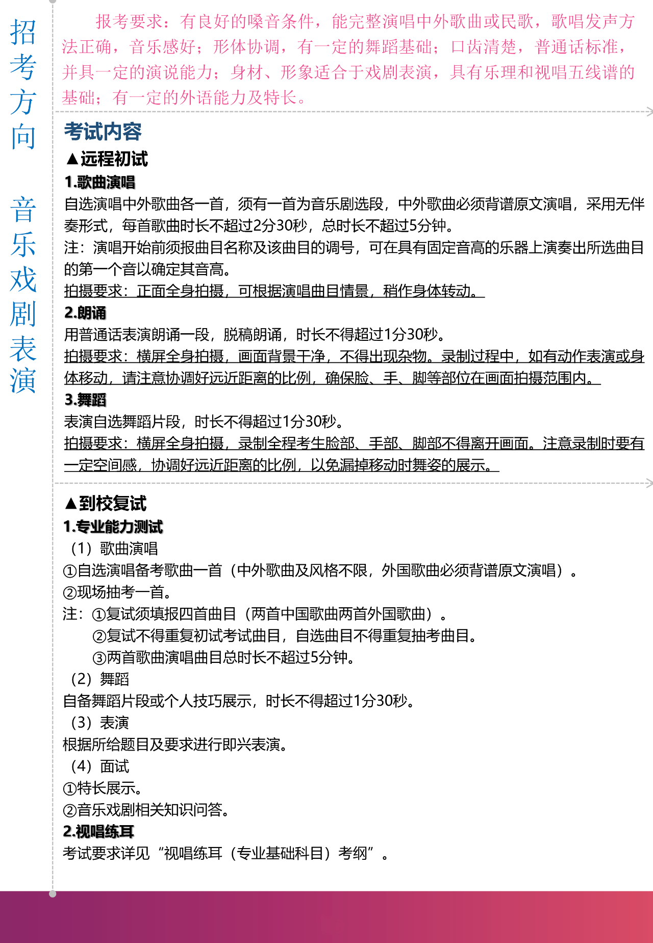 2020上海音乐学院本科艺术类专业招生简章调整版