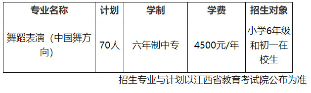 2020年江西艺术职业学院中专部招生简章