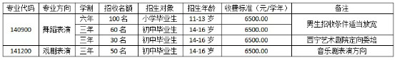 西安市艺术学校2020年舞蹈、戏剧表演类专业招生信息