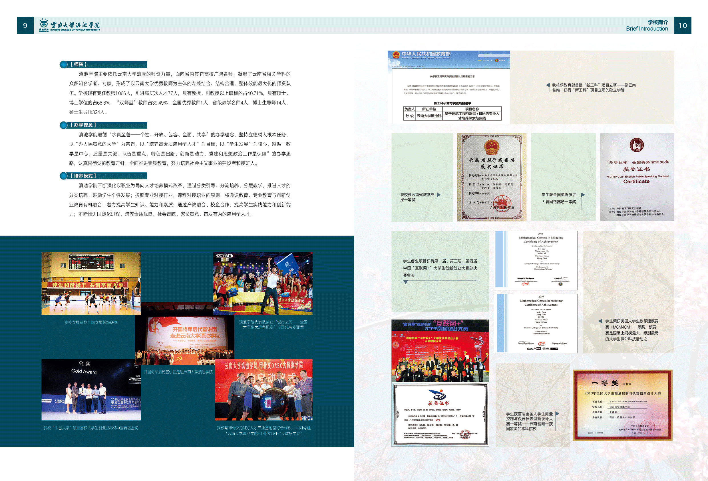 2020云南大學滇池學院招生畫冊