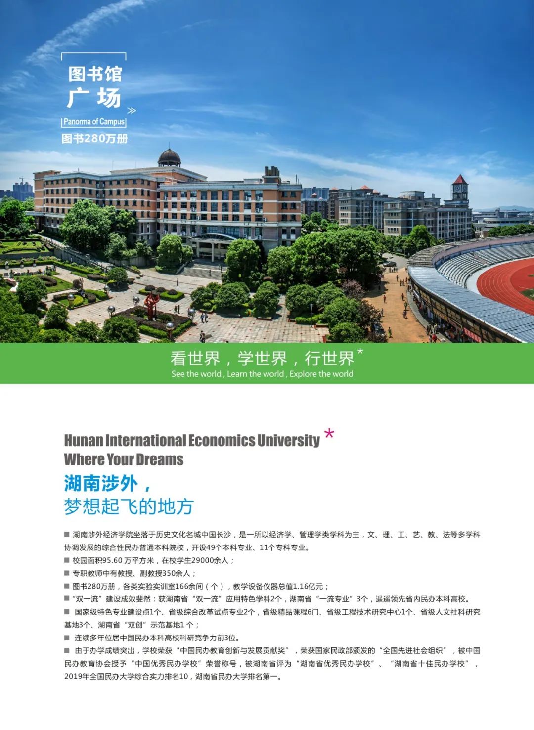 2020年湖南涉外经济学院招生简章画册