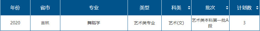 2020年山东师范大学艺术类本科分省分专业招生计划