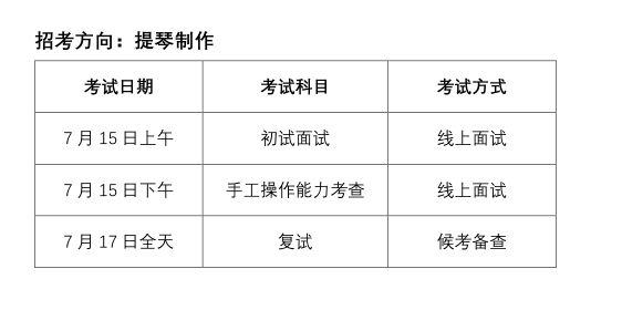 2020年中央音乐学院本科招生线上考试时间安排