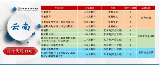 2020年首都师范大学科德学院分省分专业招生计划