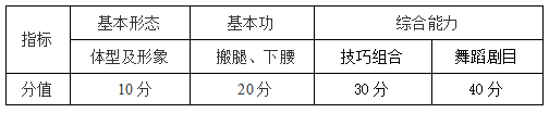 2022年南京體育學院舞蹈表演專業 (民族民間舞、古典舞和現代舞) 測試方法與評分標準