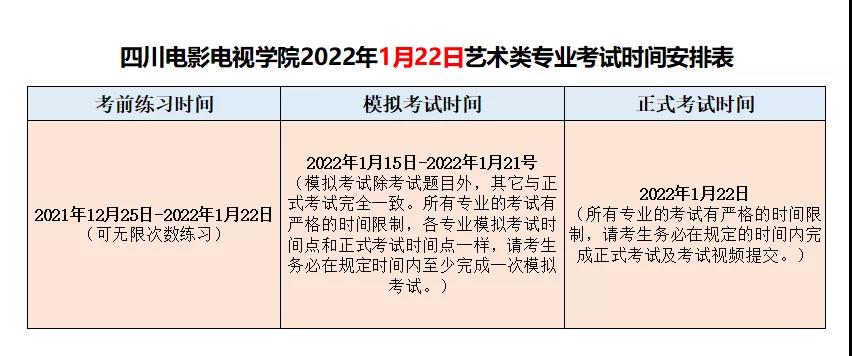 2022年四川电影电视学院校考公告