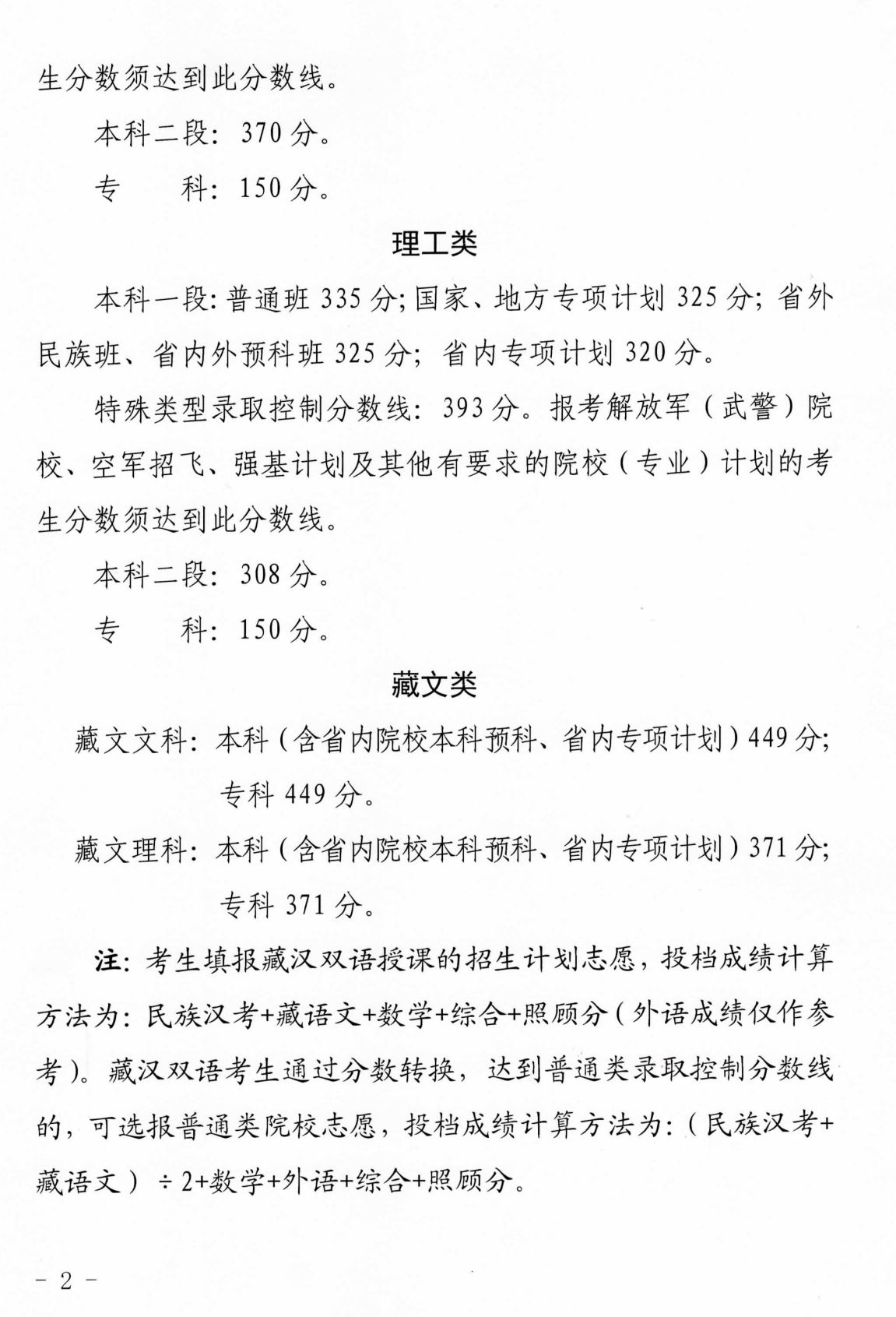 青海省高等學校招生委員會關于發布2022年普通高等學校在青招生錄取控制分數線的通知
