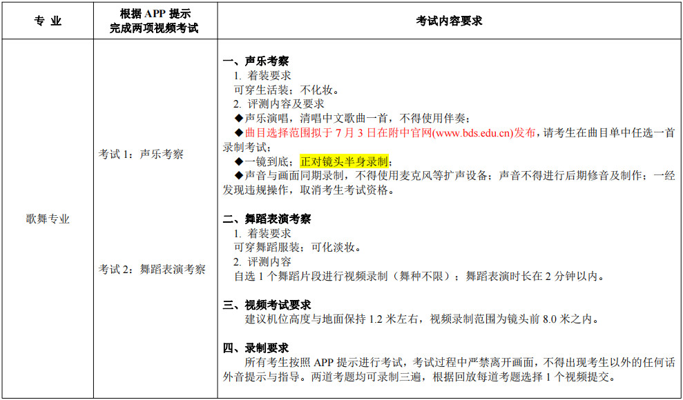 北舞附中 | 關于2022年北京舞蹈學院附中招生三試考試安排的通知