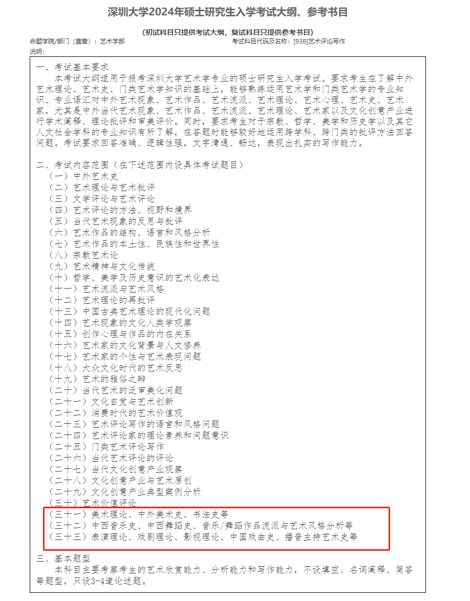 2024深大考纲发布，初试内容大变天，舞研舞蹈考研“金课”第一时间应对改革！