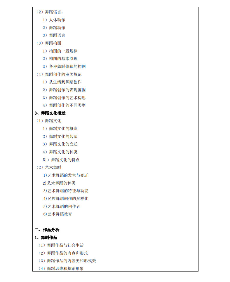 2024年齊齊哈爾大學舞蹈碩士研究生入學考試大綱