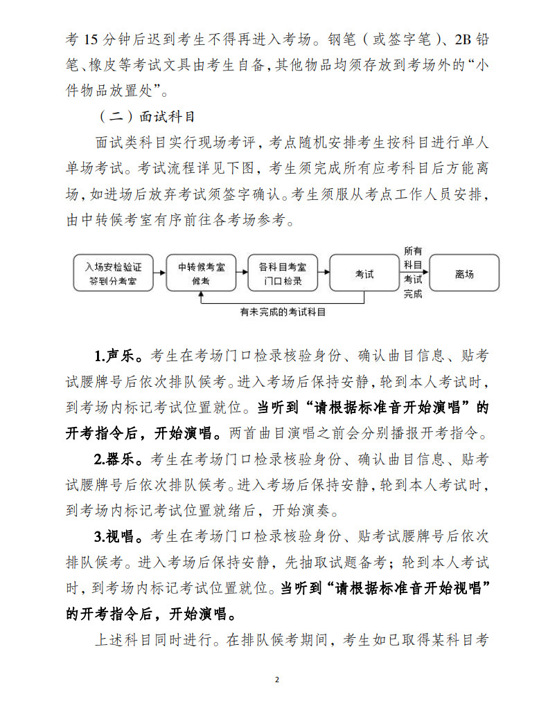 2024年重庆市艺术类音乐类统考考生参考指南