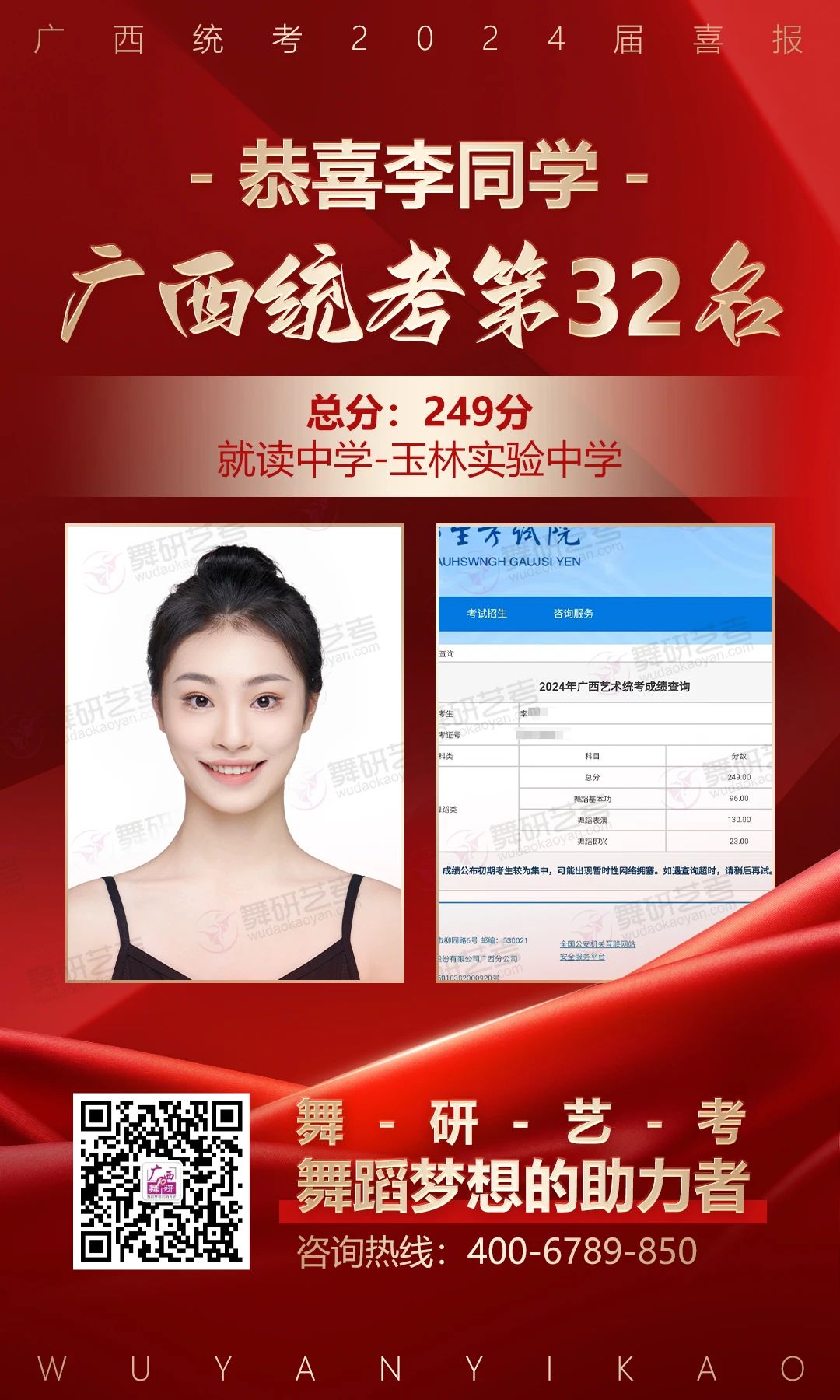 勇奪狀元！2024屆廣西舞蹈統(tǒng)考，舞研再創(chuàng)輝煌！五年五冠，霸榜廣西！