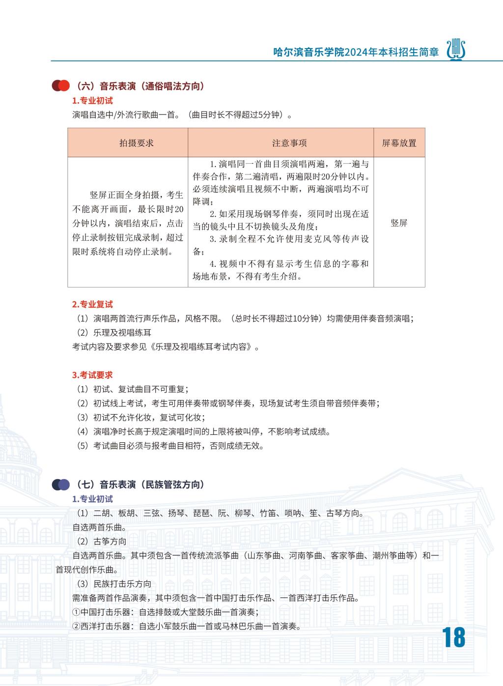 2024年哈尔滨音乐学院音乐舞蹈类本科招生简章（含招生计划、报名时间、考试内容及录取原则）