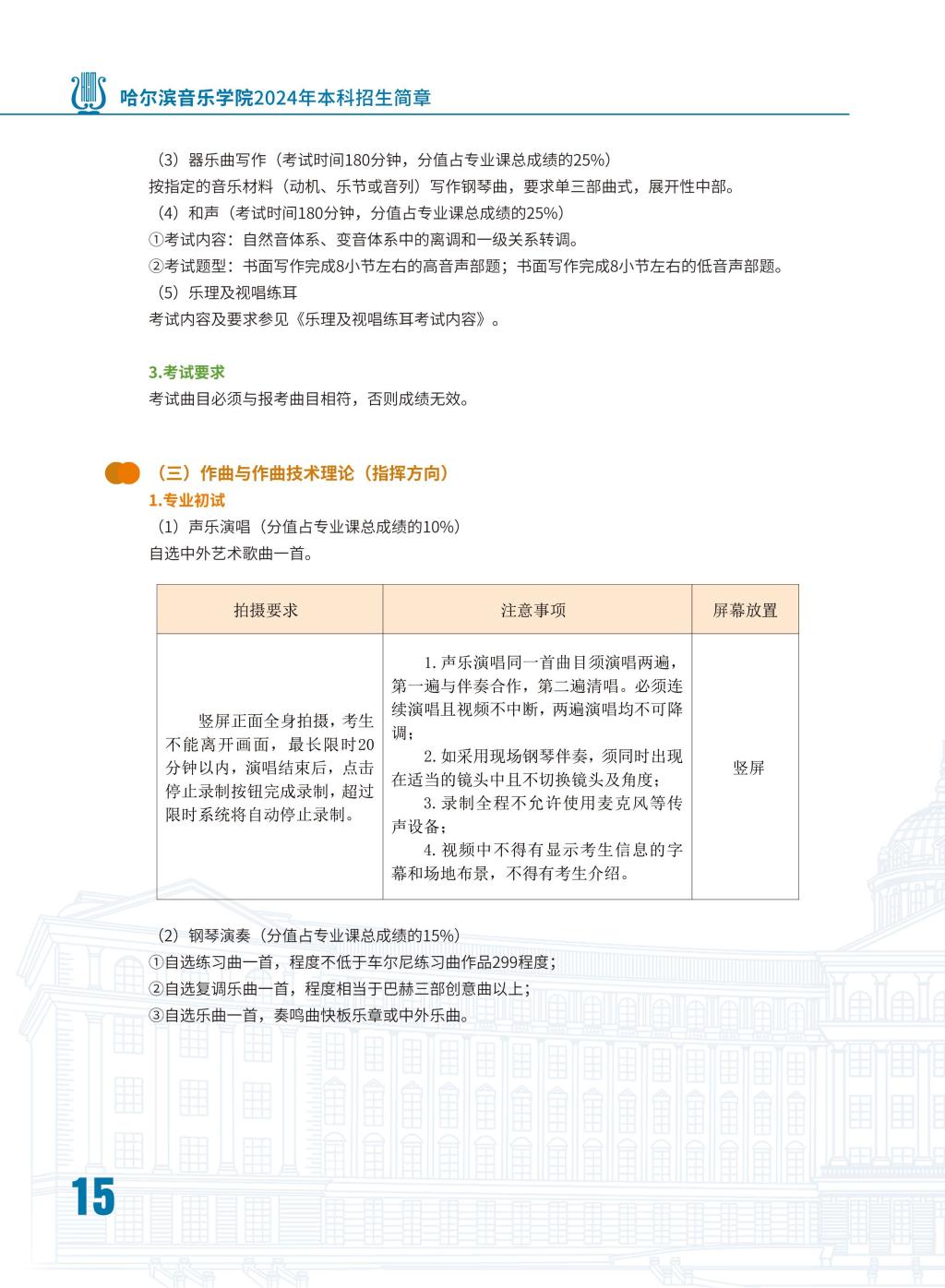 2024年哈尔滨音乐学院音乐舞蹈类本科招生简章（含招生计划、报名时间、考试内容及录取原则）