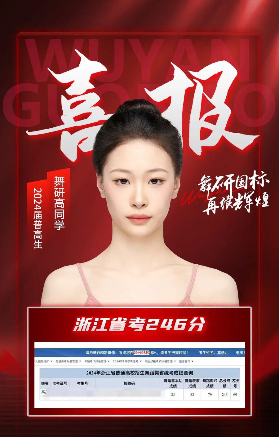 勇奪兩名女生狀元，一名省考榜眼！2024屆舞研國標(biāo)，實力爆表，再創(chuàng)輝煌！