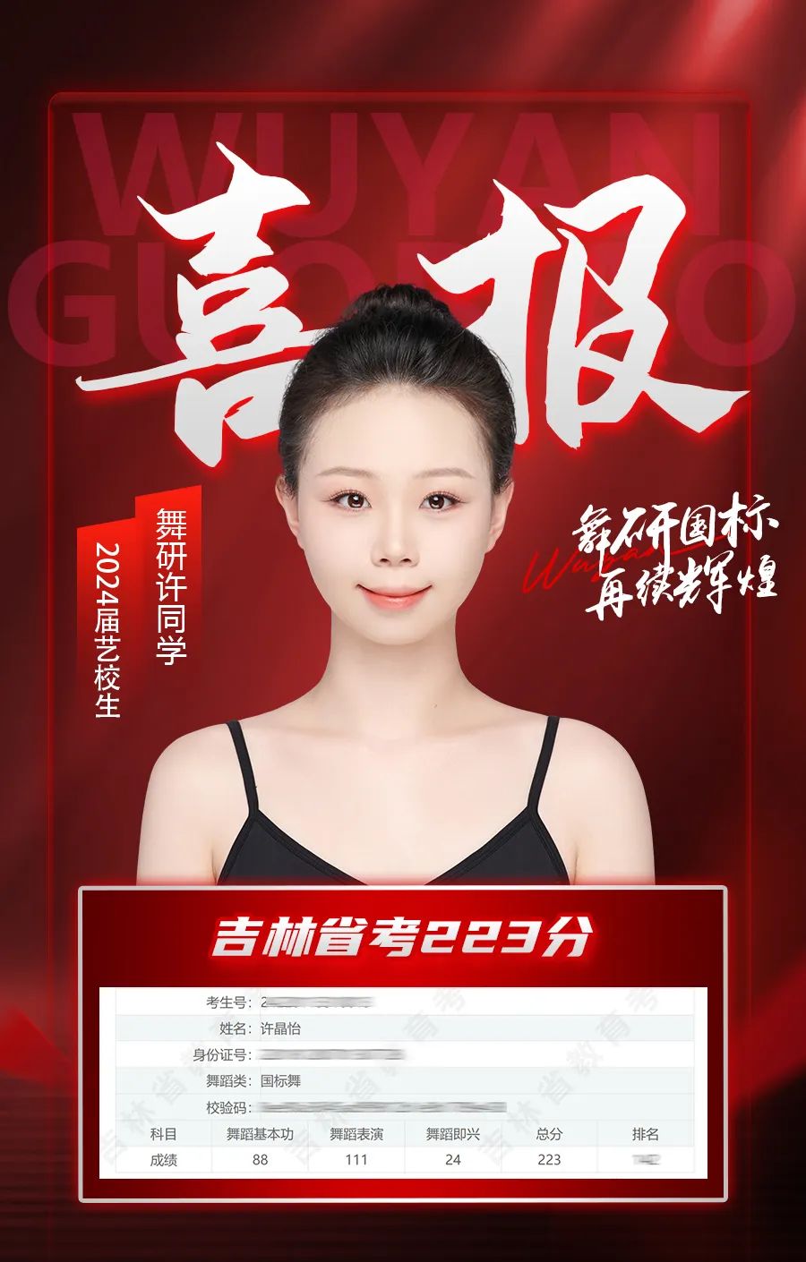 勇奪兩名女生狀元，一名省考榜眼！2024屆舞研國標(biāo)，實力爆表，再創(chuàng)輝煌！