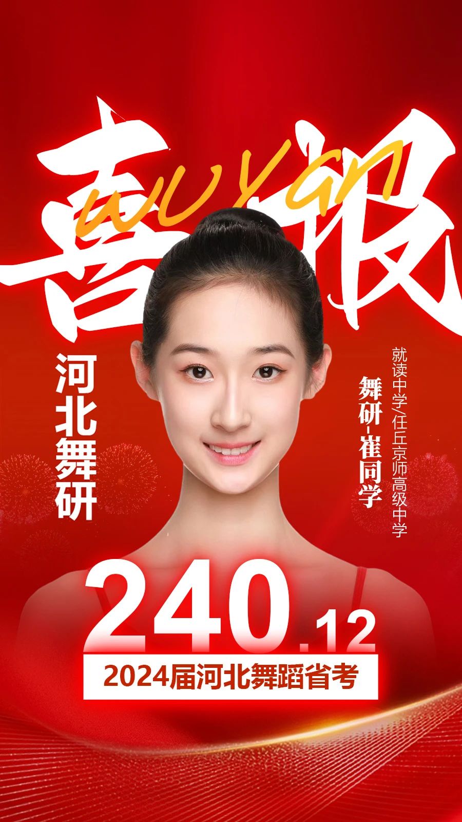 燃炸！2024屆河北舞蹈省考，舞研成績(jī)稱(chēng)霸河北！全員超高分過(guò)線，遙遙領(lǐng)先！