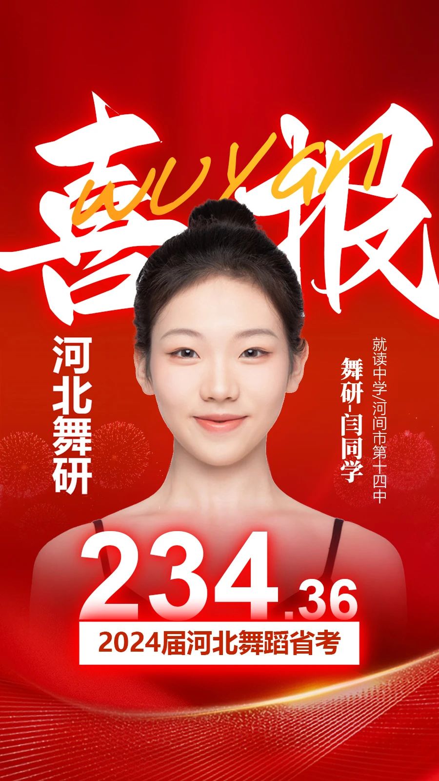 燃炸！2024屆河北舞蹈省考，舞研成績(jī)稱(chēng)霸河北！全員超高分過(guò)線，遙遙領(lǐng)先！