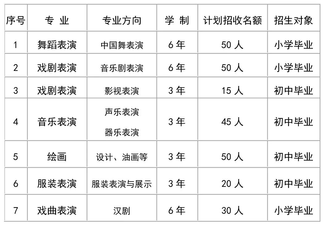 2024年武汉市艺术学校招生简章（含招生计划、报考安排及考试内容）