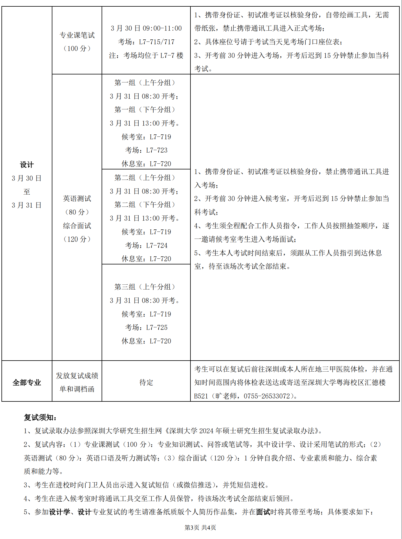 2024年深圳大学舞蹈硕士研究生招生复试录取办法、复试工作实施细则