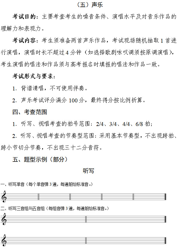2025年湖南省艺术类统考音乐、舞蹈专业考试内容和要求发布