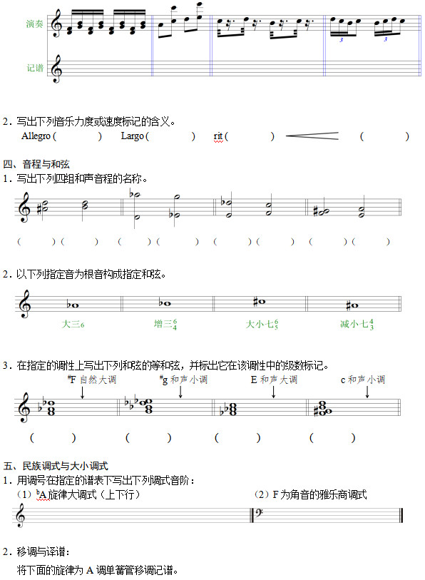 2025年湖南省艺术类统考音乐、舞蹈专业考试内容和要求发布