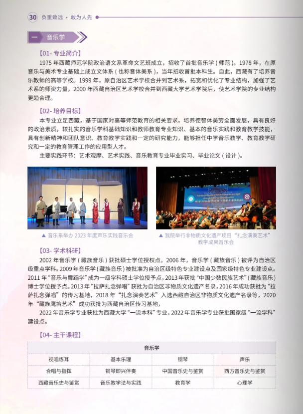 2024年西藏大学音乐舞蹈类本科招生报考指南 2024年西藏大学音乐舞蹈类本科招生报考指南