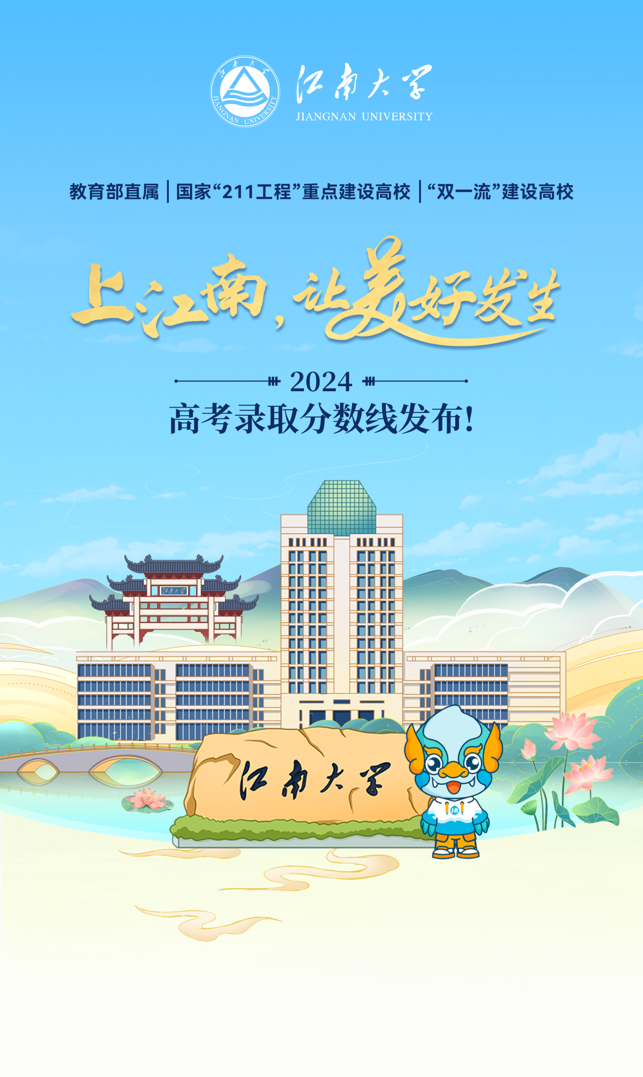 2024年江南大学音乐舞蹈类等专业各省高考录取分数线