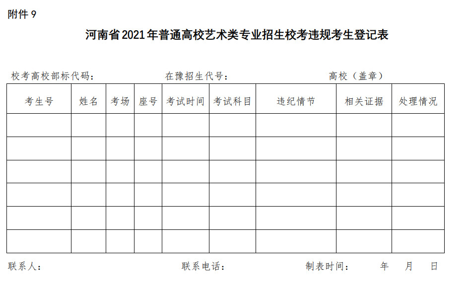 关于做好2021年河南省普通高校艺术类专业考试工作的通知