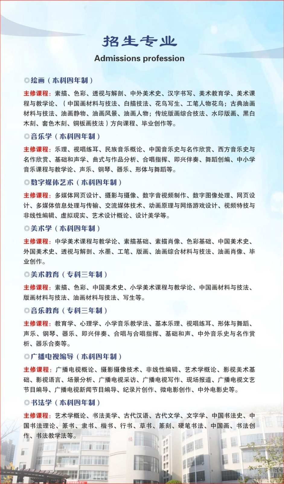 2021年汉江师范学院艺术类专业招生简章