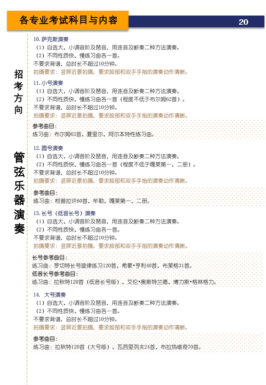 2021年上海音乐学院本科艺术类招生专业目录及考试大纲