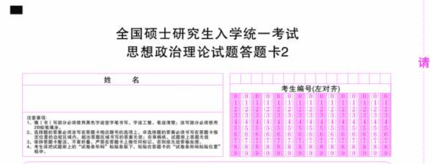 2021年考研初试答题书写规范出炉