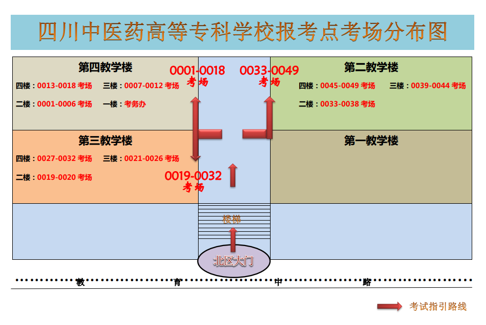 2021年四川省研究生考试各考点考场方位图及温馨小贴士