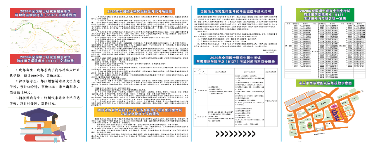 2021年四川省研究生考试各考点考场方位图及温馨小贴士
