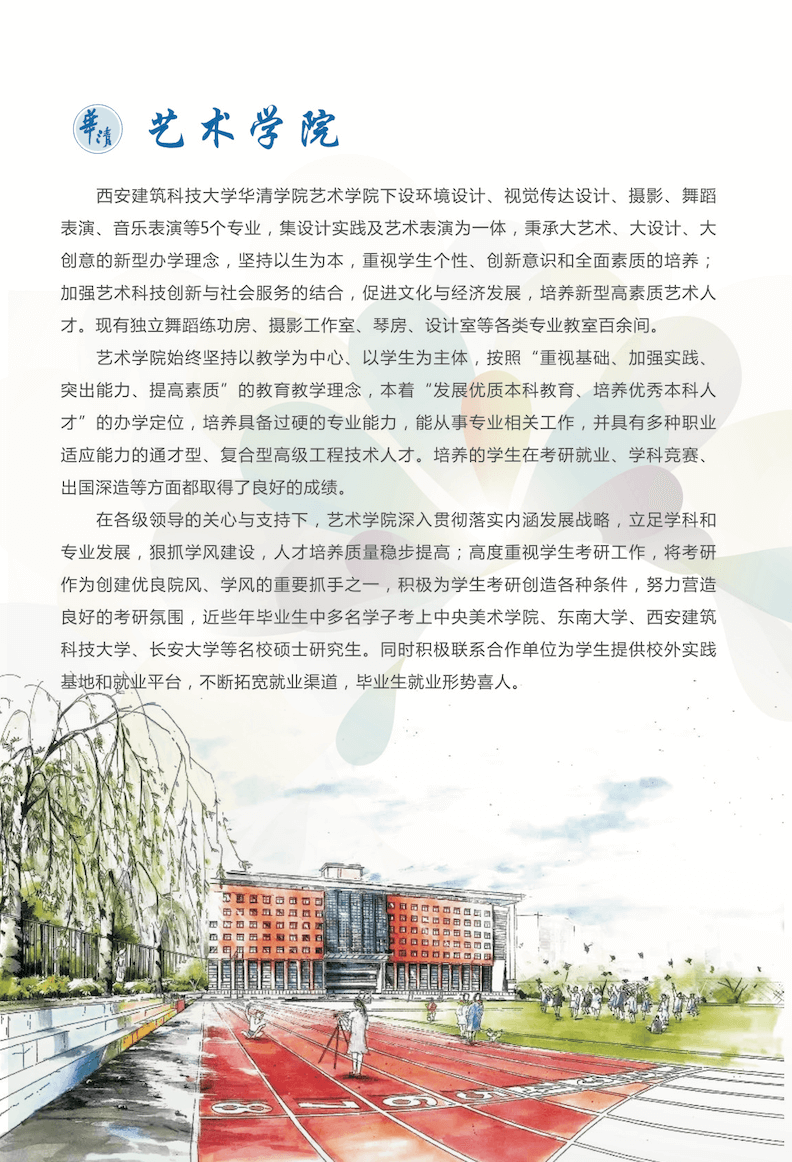 2021年西安建筑科技大学华清学院艺术类招生简章