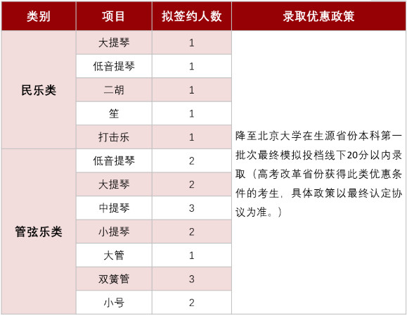 2021年北京大学高水平艺术团招生简章