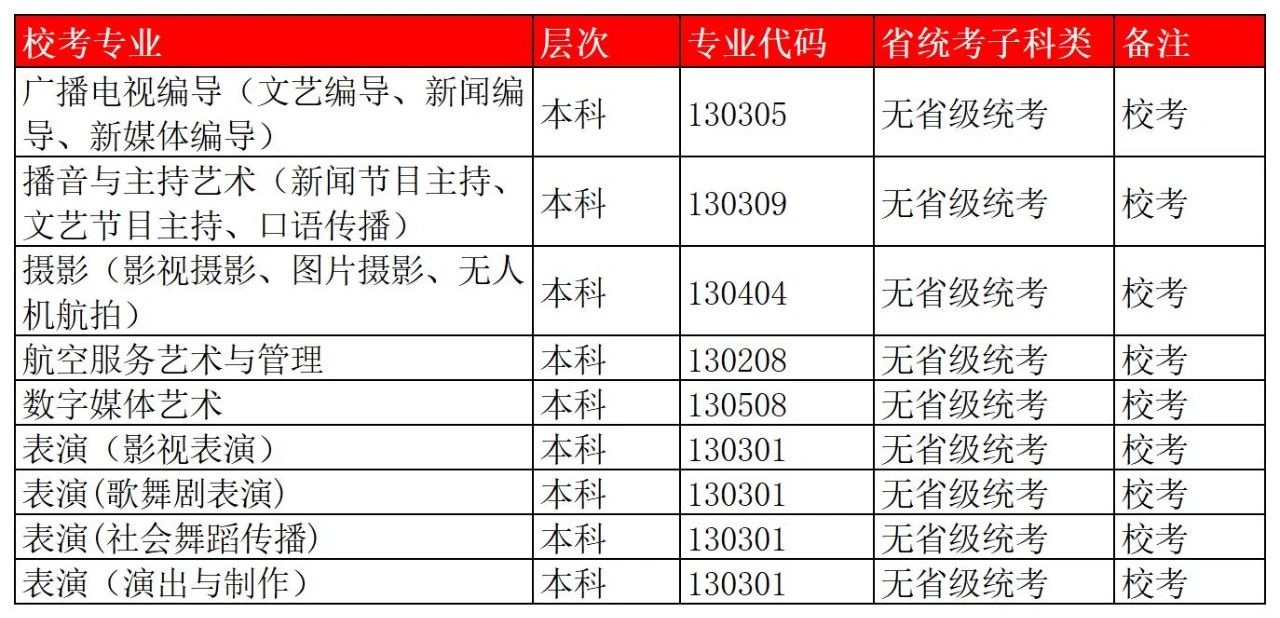 2023年首都師範大學科德學院音樂,舞蹈類校考專業與省級統考子科類